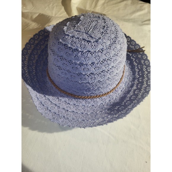 WOMENS C.C.LIGHT BLUE SUN BEACH GARDEN HAT  VERY GOOD CONDITION - Picture 1 of 4